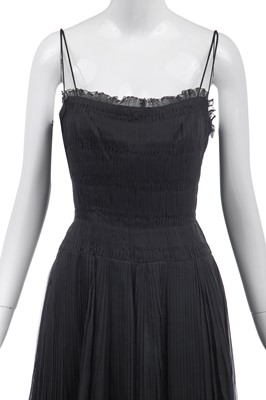 Lot 27 - A Chanel couture finely-goffered silk-chiffon cocktail dress, 1960