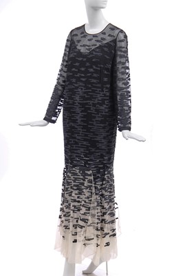 Lot 26 - A Chanel couture beaded and embroidered chiffon evening gown, AW 1996-97