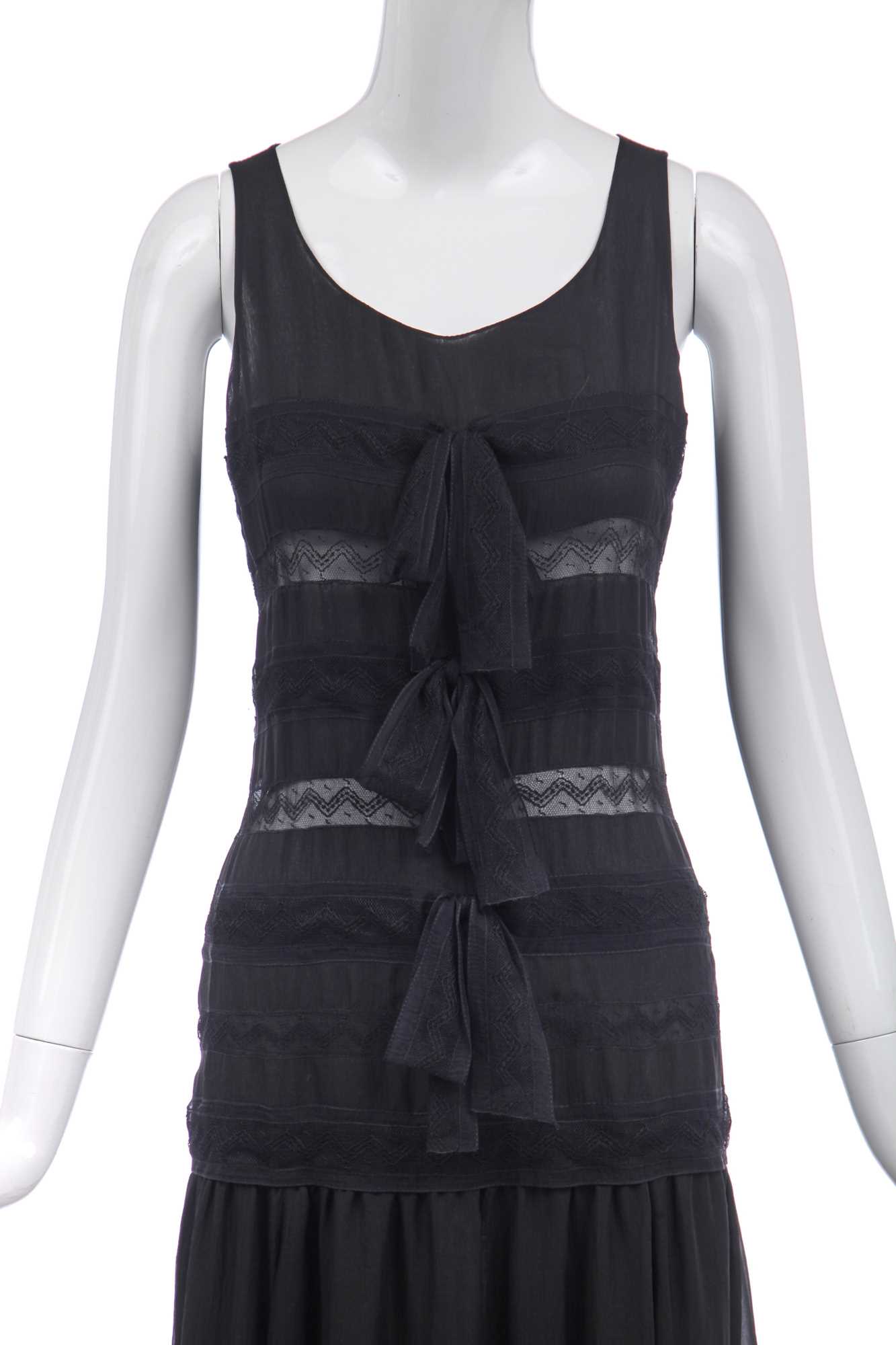 Lot 30 - A Chanel black chiffon evening gown, Spring-Summer 1994