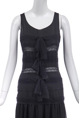 Lot 30 - A Chanel black chiffon evening gown, Spring-Summer 1994