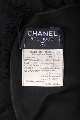 Lot 30 - A Chanel black chiffon evening gown, Spring-Summer 1994