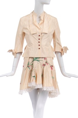 Lot 143 - A John Galliano ivory chiné ensemble, 'Ecole de Danse' collection, Spring-Summer 1996