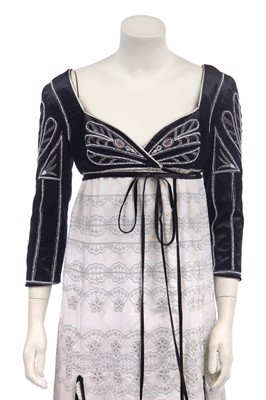 Lot 196 - A Bill Gibb empire-line coatdress, circa 1977