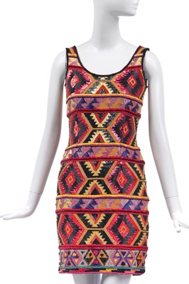 Lot 132 - A Valentino beaded and sequined silk cocktail dress, circa 1990