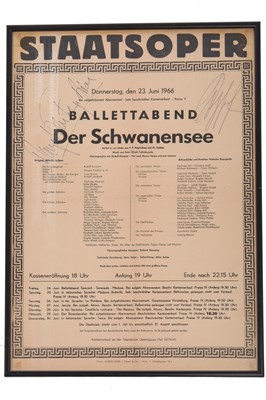 Lot 354 - Rudolf Nureyev & Margot Fonteyn signed poster, 23rd June, 1966