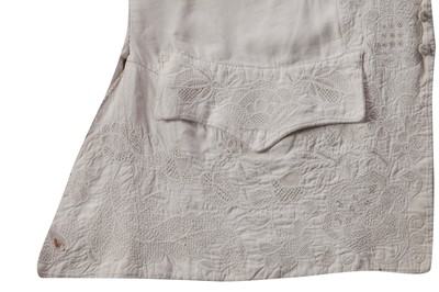 Lot 284 - A gentleman's embroidered linen sleeved waistcoat, circa 1710