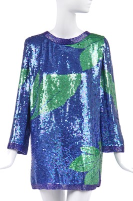 Lot 177 - A Pierre Cardin sequined short dress or top, 1980s