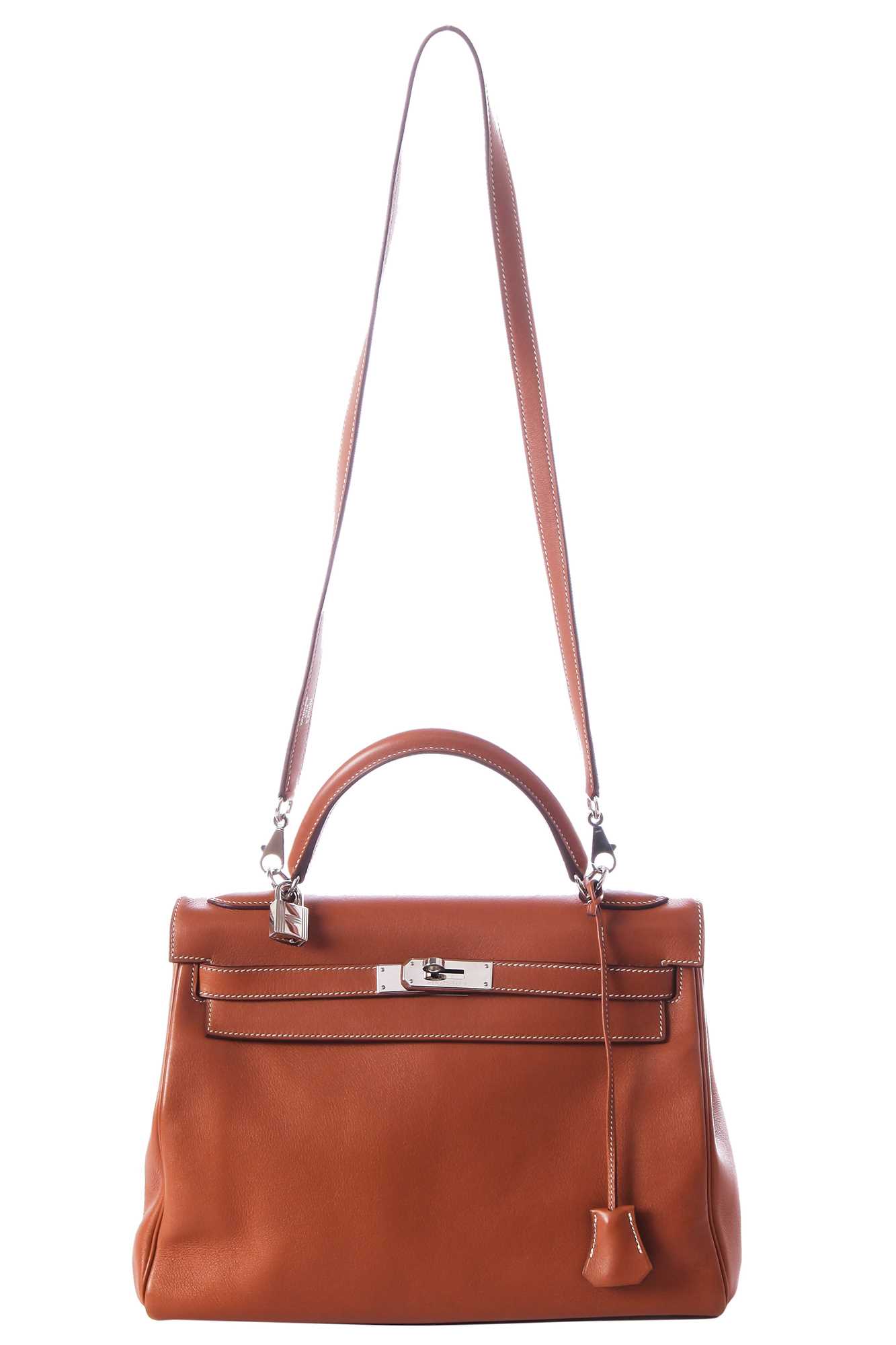 Lot 46 - An Hermès gold Swift leather Retourné Kelly 32, 2005
