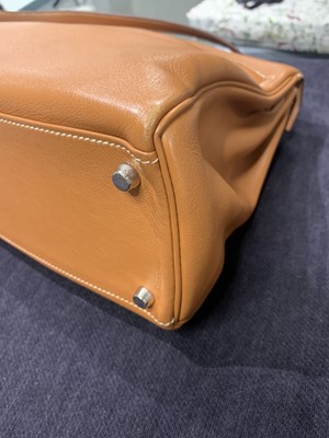 Lot 46 - An Hermès gold Swift leather Retourné Kelly 32, 2005