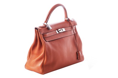 Lot 46 - An Hermès gold Swift leather Retourné Kelly 32, 2005