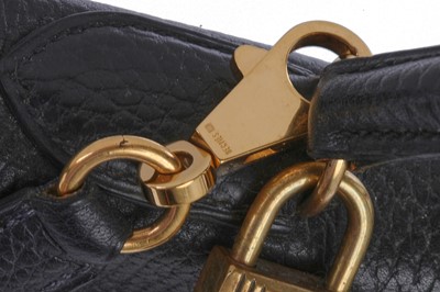 Lot 48 - An Hermès black Fjord leather Retourné Kelly 32, 1990