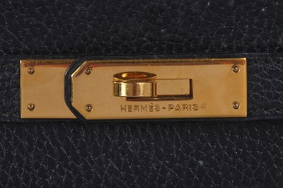 Lot 48 - An Hermès black Fjord leather Retourné Kelly 32, 1990