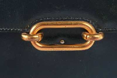 Lot 54 - An Hermès Fonsbelle bag in dark green Box leather, late 1960s