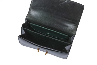 Lot 54 - An Hermès Fonsbelle bag in dark green Box leather, late 1960s