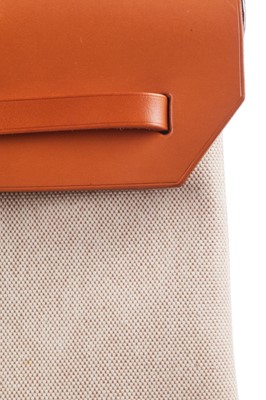 Lot 52 - An Hermès canvas and natural leather Herbag, modern