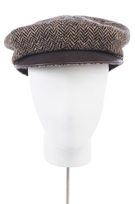 Lot 62 - An Hermès herringbone tweed flat cap, modern