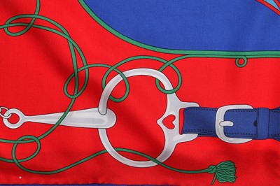 Lot 55 - An Hermès giant 'Folklore' printed silk scarf, 2014