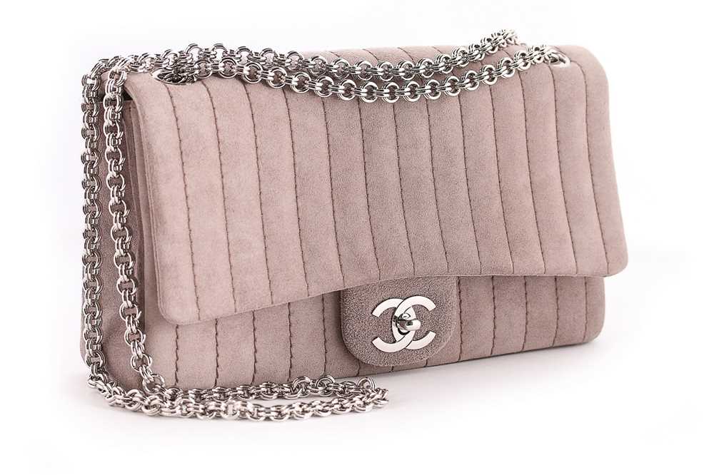 Lot 96 - A Chanel taupe suede 2.55 handbag, circa 2005,...