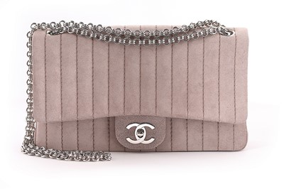 Lot 96 - A Chanel taupe suede 2.55 handbag, circa 2005,...