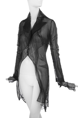 Lot 148 - A rare John Galliano black tulle showpiece 'cloud' tailcoat, 'Empress Josephine Meets Lolita' collection, Spring-Summer 1992
