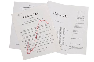 Lot 208 - A rare Christian Dior by Marc Bohan haute couture programme for Autumn-Winter 1964-65