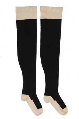Lot 363 - Queen Victoria's black silk stockings, late 19th century