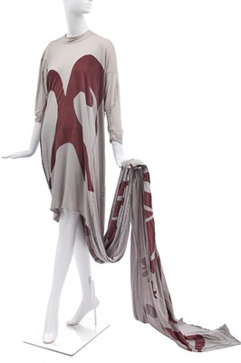 Lot 161 - A Westwood/McLaren cotton jersey toga-dress, 'Nostalgia of Mud' (Buffalo) collection, Autumn-Winter 1982-83