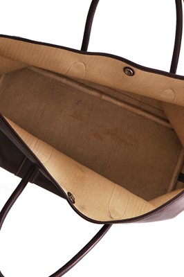 Lot 51 - An Hermès dark brown leather Garden Party Tote, modern