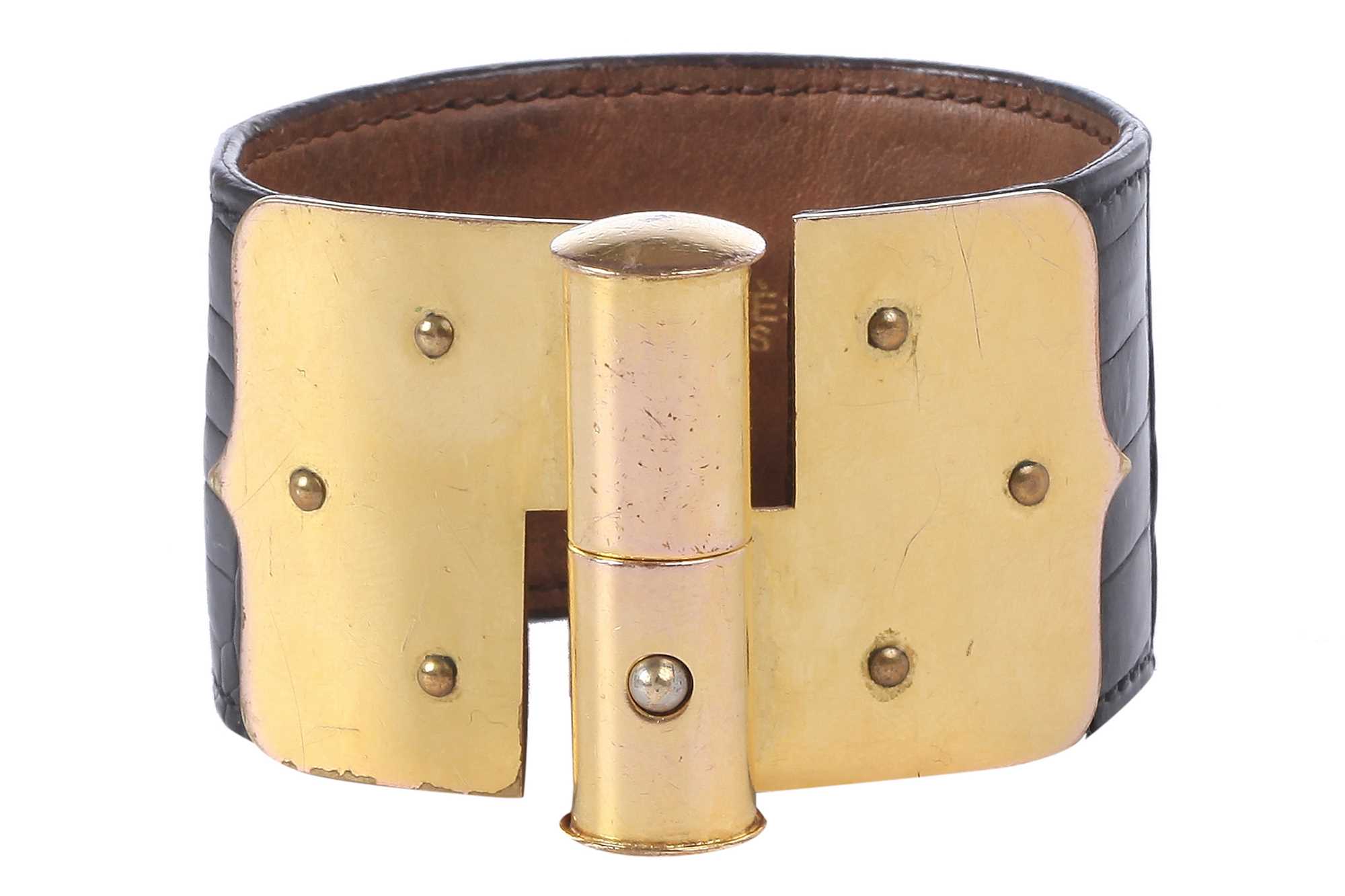 Lot 63 - An Hermès cuff bracelet, probably 1970s