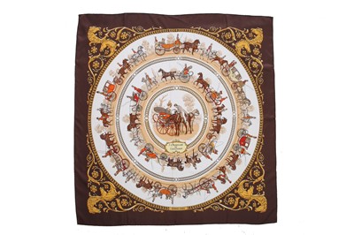 Lot 57 - Two Hermès printed silk scarves