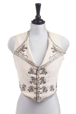 Lot 287 - A rare embroidered woman's waistcoat, circa 1785
