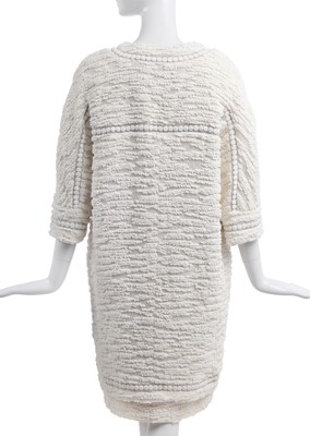 Lot 15 - A Chanel white fantasy tweed and silver lace ensemble, Spring-Summer 2009