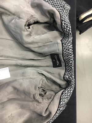 Lot 14 - A Chanel silver fantasy tweed ensemble, 'Shopping Centre' collection, Autumn-Winter 2014-15