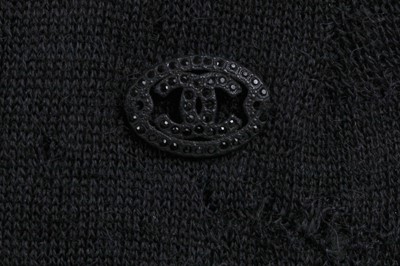 Lot 22 - A Chanel black knitted-lace dress, circa 2007