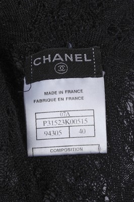 Lot 22 - A Chanel black knitted-lace dress, circa 2007