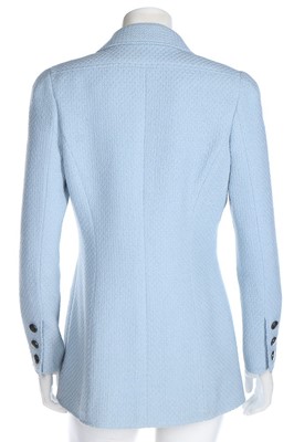 Lot 1 - A Chanel pale blue wool jacket, 1997, boutique...