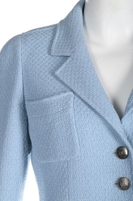Lot 1 - A Chanel pale blue wool jacket, 1997, boutique...