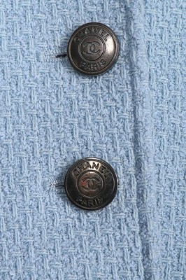 Lot 1 - A Chanel pale blue wool jacket, 1997, boutique...