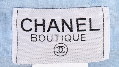 Lot 1 - A Chanel pale blue wool jacket, 1997, boutique...