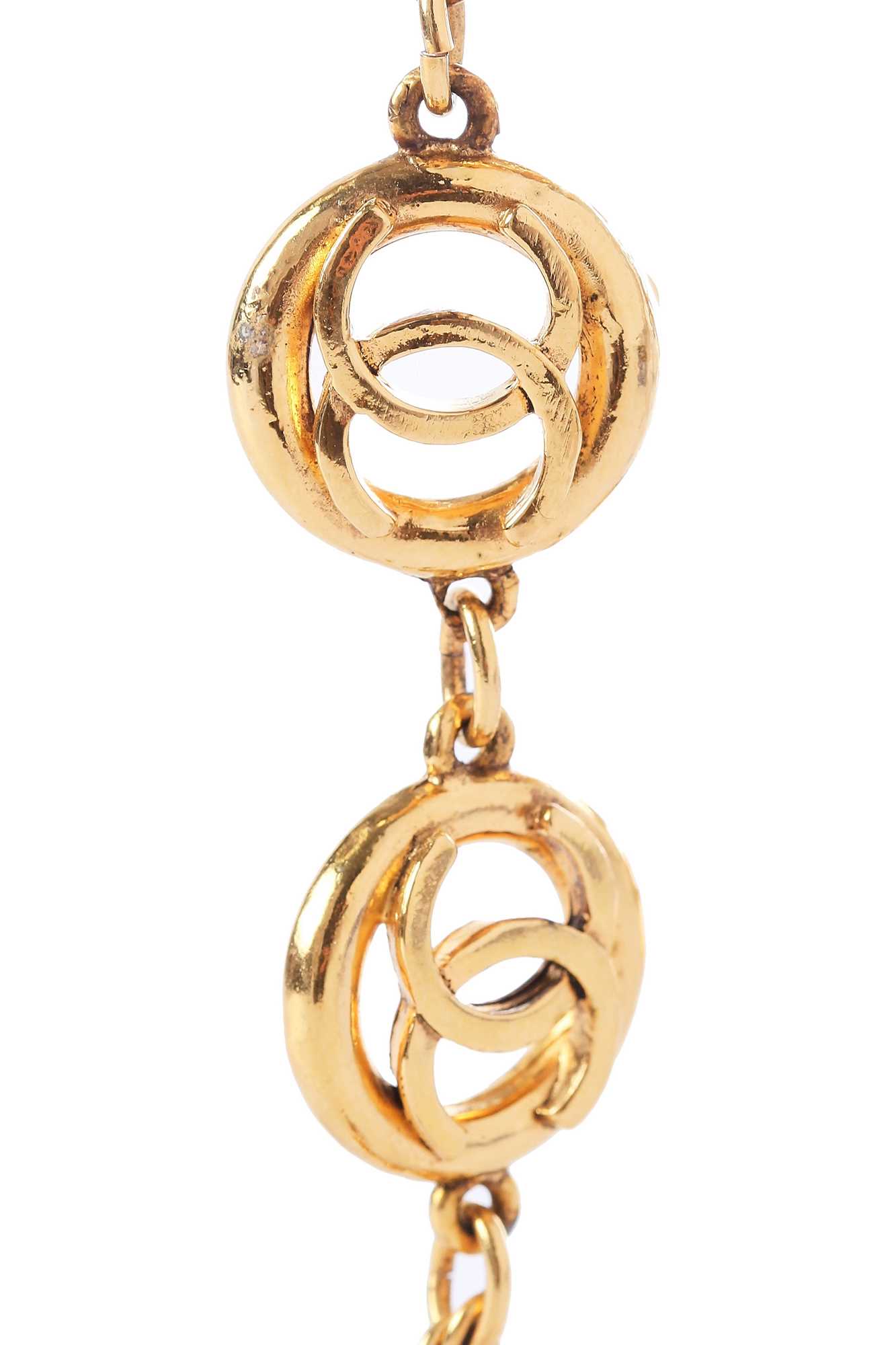 Lot 36 - A Chanel gilt chain bracelet, 1983