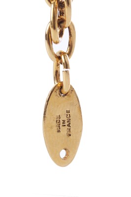 Lot 36 - A Chanel gilt chain bracelet, 1983