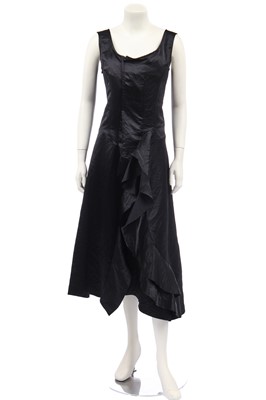Lot 81 - A Comme des Garçons black satin dress, 1990s