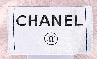 Lot 10 - A Chanel pale pink silk and wool jacket, 2007,...