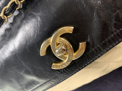 Lot 6 - Chanel two-tone quilted leather bag, 2012