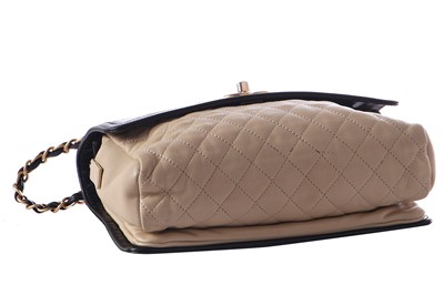 Lot 6 - Chanel two-tone quilted leather bag, 2012