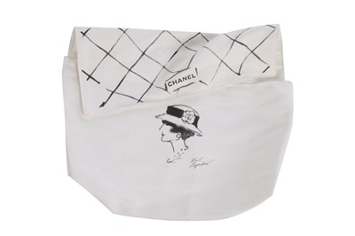 Lot 9 - A Chanel quilted black satin evening bag, 1994-96