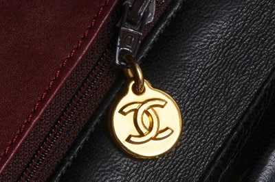 Lot 11 - A Chanel quilted black leather flap bag, probably mid-1990s