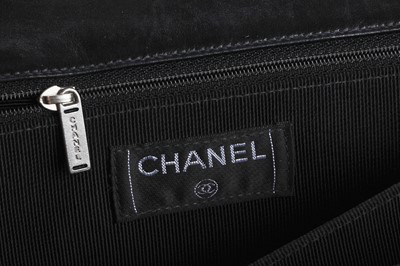 Lot 8 - A Chanel quilted black lambskin leather 2.55 variation, 2000-02