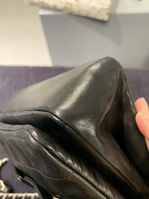 Lot 8 - A Chanel quilted black lambskin leather 2.55 variation, 2000-02
