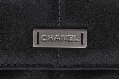 Lot 8 - A Chanel quilted black lambskin leather 2.55 variation, 2000-02